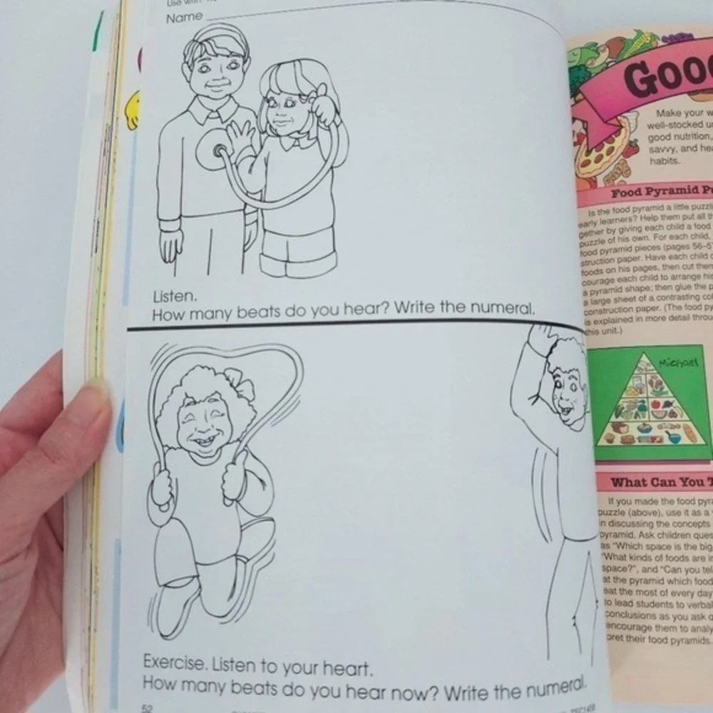 Science & Math Vintage Teaching Activity Books (Set of 2)- Pre-K -‎ Kindergarten
